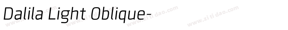 Dalila Light Oblique字体转换